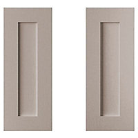 Cooke & Lewis Carisbrooke Taupe Base corner Cabinet door (W)925mm (H)720mm (T)21mm, Set of 2