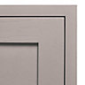 Cooke & Lewis Carisbrooke Taupe Framed Integrated extractor fan Cabinet door (W)600mm