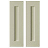 Cooke & Lewis Carisbrooke Taupe Framed Tall corner Cabinet door (W)250mm (H)895mm (T)20mm, Set of 2