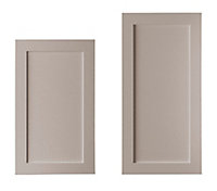 Cooke & Lewis Carisbrooke Taupe Tall Cabinet door (W)600mm, Set of 2