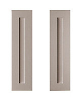 Cooke & Lewis Carisbrooke Taupe Tall corner Cabinet door (W)250mm (H)895mm (T)21mm, Set of 2