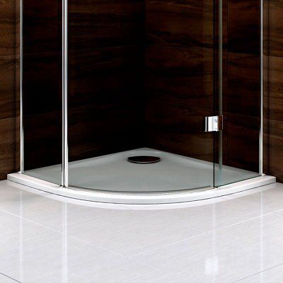 Cooke & Lewis Cascata Clear Silver Effect Quadrant Shower Enclosure ...