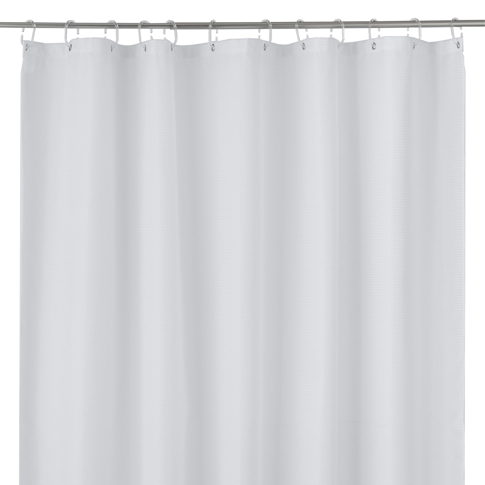 Cooke & Lewis Cecina White Waffle Shower curtain (W)180cm