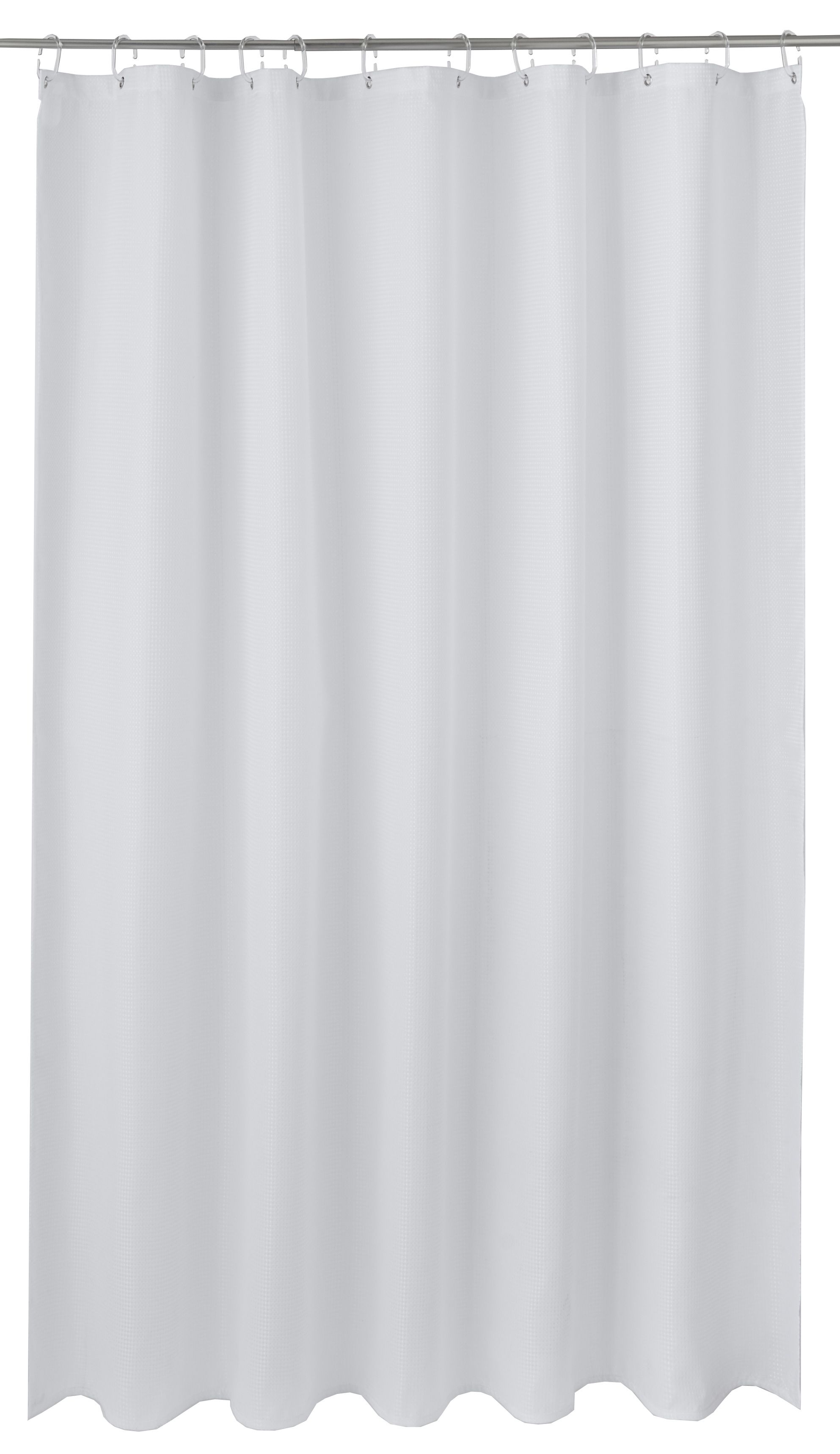 Cooke & Lewis Cecina White Waffle Shower curtain (W)180cm