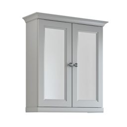 Cooke & Lewis Chadleigh Light grey Mirrored Cabinet (W)670mm (H)750mm