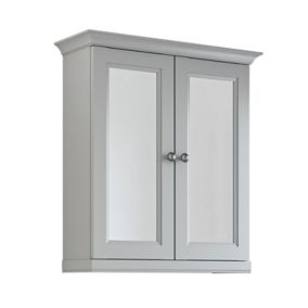 Cooke & Lewis Chadleigh Light grey Mirrored Cabinet (W)670mm (H)750mm