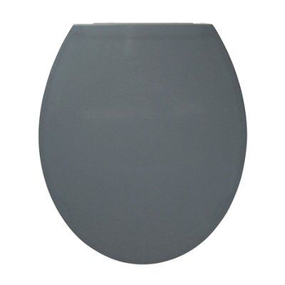 Cooke & Lewis Changi Grey Soft close Toilet seat