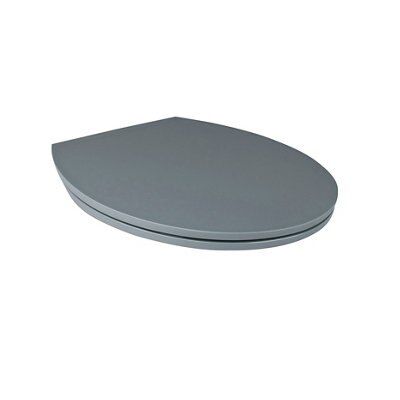 Cooke & Lewis Changi Grey Soft close Toilet seat