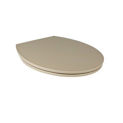 Cooke & Lewis Changi Taupe Soft close Toilet seat