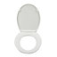Cooke & Lewis Changi White Soft close Toilet seat