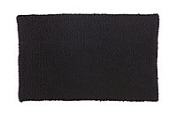 Cooke & Lewis Chanza Black Dot & Tufty Rectangular Bath mat (L)80cm (W)50cm