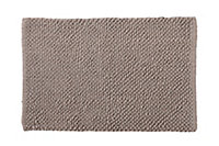 Cooke & Lewis Chanza Greige Dot & Tufty Rectangular Bath mat (L)80cm (W)50cm