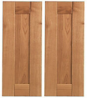 Cooke & Lewis Chesterton Solid Oak Base corner Cabinet door (H)720mm (T)20mm, Set of 2