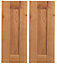 Cooke & Lewis Chesterton Solid Oak Base corner Cabinet door (H)720mm (T)20mm, Set of 2
