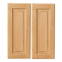 Cooke & Lewis Chesterton Solid Oak Classic Base corner Cabinet door (W)925mm, Set of 2