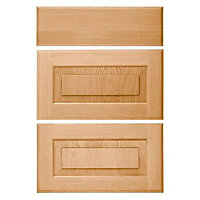 Cooke & Lewis Chesterton Solid Oak Classic Drawer front, Set of 3