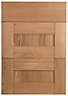 Cooke & Lewis Chesterton Solid Oak Drawer front (W)500mm, Set of 3