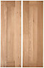 Cooke & Lewis Chesterton Solid Oak Larder Cabinet door (W)300mm (H)1912mm (T)20mm, Set of 2