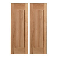 Cooke & Lewis Chesterton Solid Oak Tall corner Cabinet door (W)250mm (H)895mm (T)20mm, Set of 2
