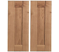 Cooke & Lewis Chesterton Solid Oak Tall corner Cabinet door (W)250mm, Set of 2