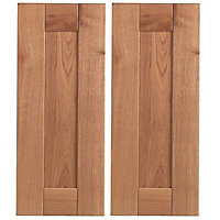Cooke & Lewis Chesterton Solid Oak Wall corner Cabinet door (W)250mm (H)715mm (T)20mm, Set of 2