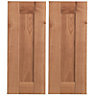 Cooke & Lewis Chesterton Solid Oak Wall corner Cabinet door (W)250mm (H)715mm (T)20mm, Set of 2