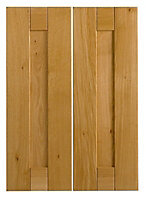 Cooke & Lewis Chesterton Solid Oak Wall corner Cabinet door (W)250mm (H)720mm, Pack of 2