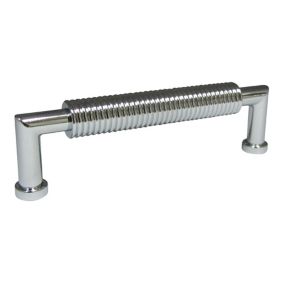 Cooke & Lewis Chrome effect Cabinet Straight Pull handle, Pack of 1