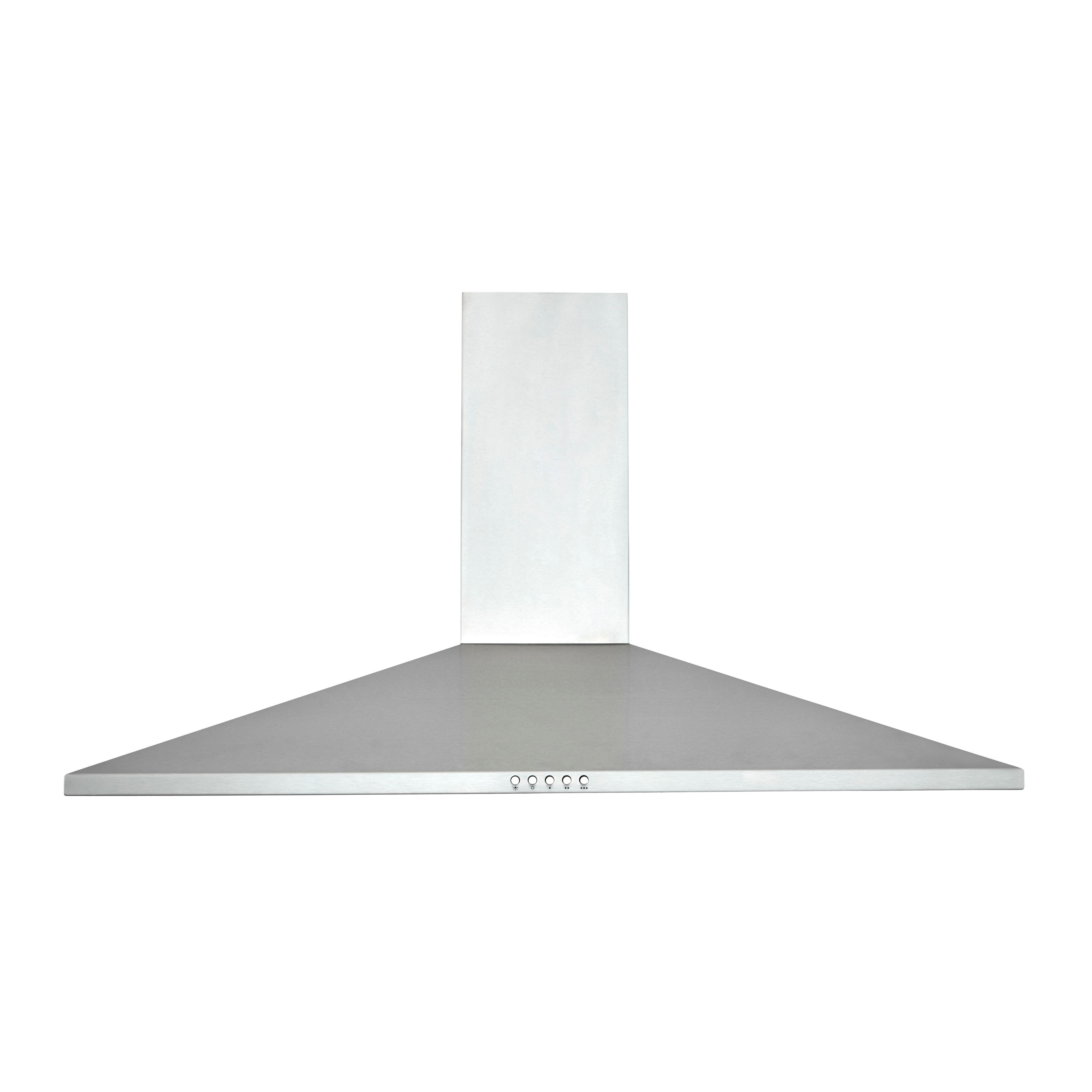 Cooke & Lewis CHS90 Stainless steel Chimney Cooker hood (W)90cm - Brushed inox stainless steel effect