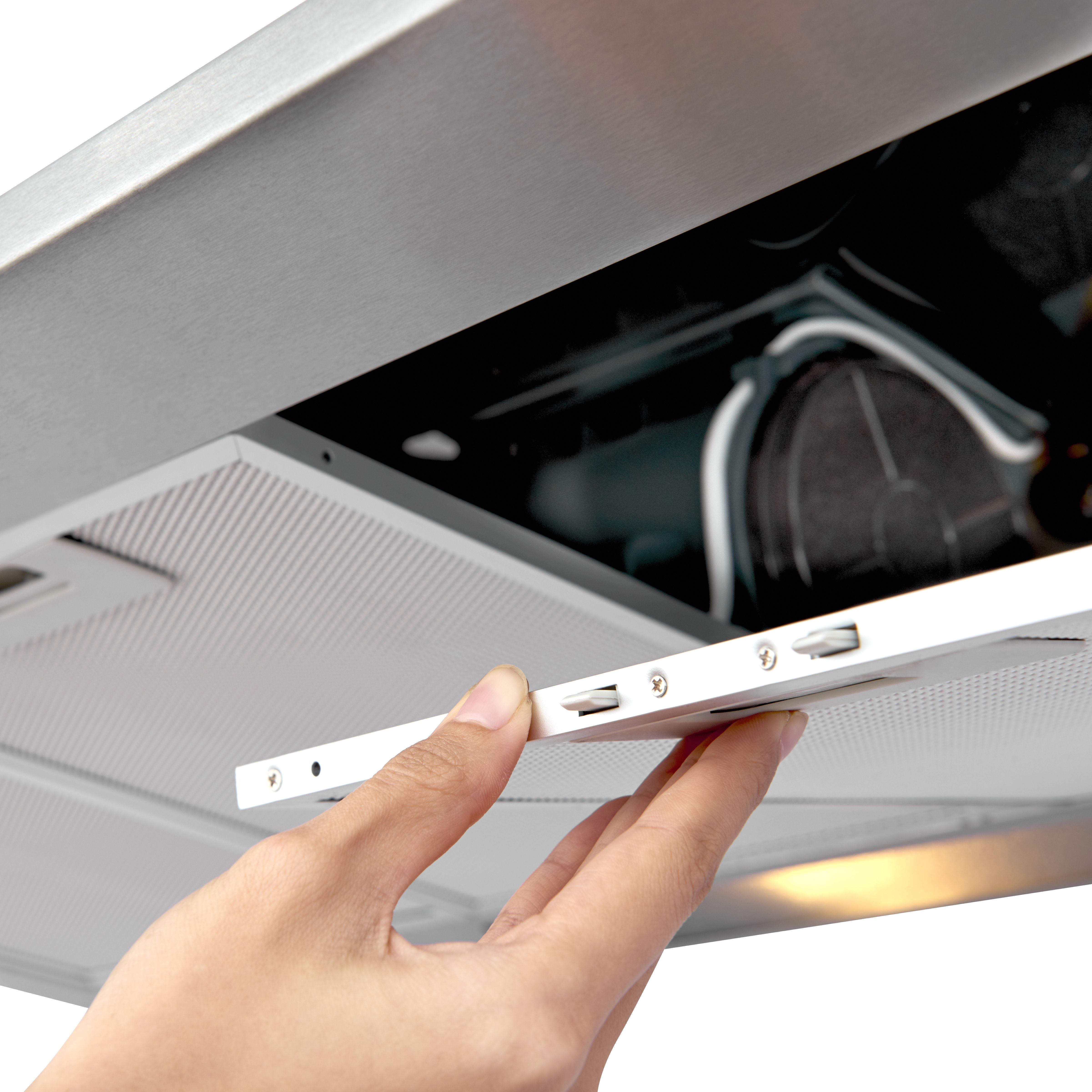 Cooke & Lewis CHS90 Stainless steel Chimney Cooker hood (W)90cm - Brushed inox stainless steel effect