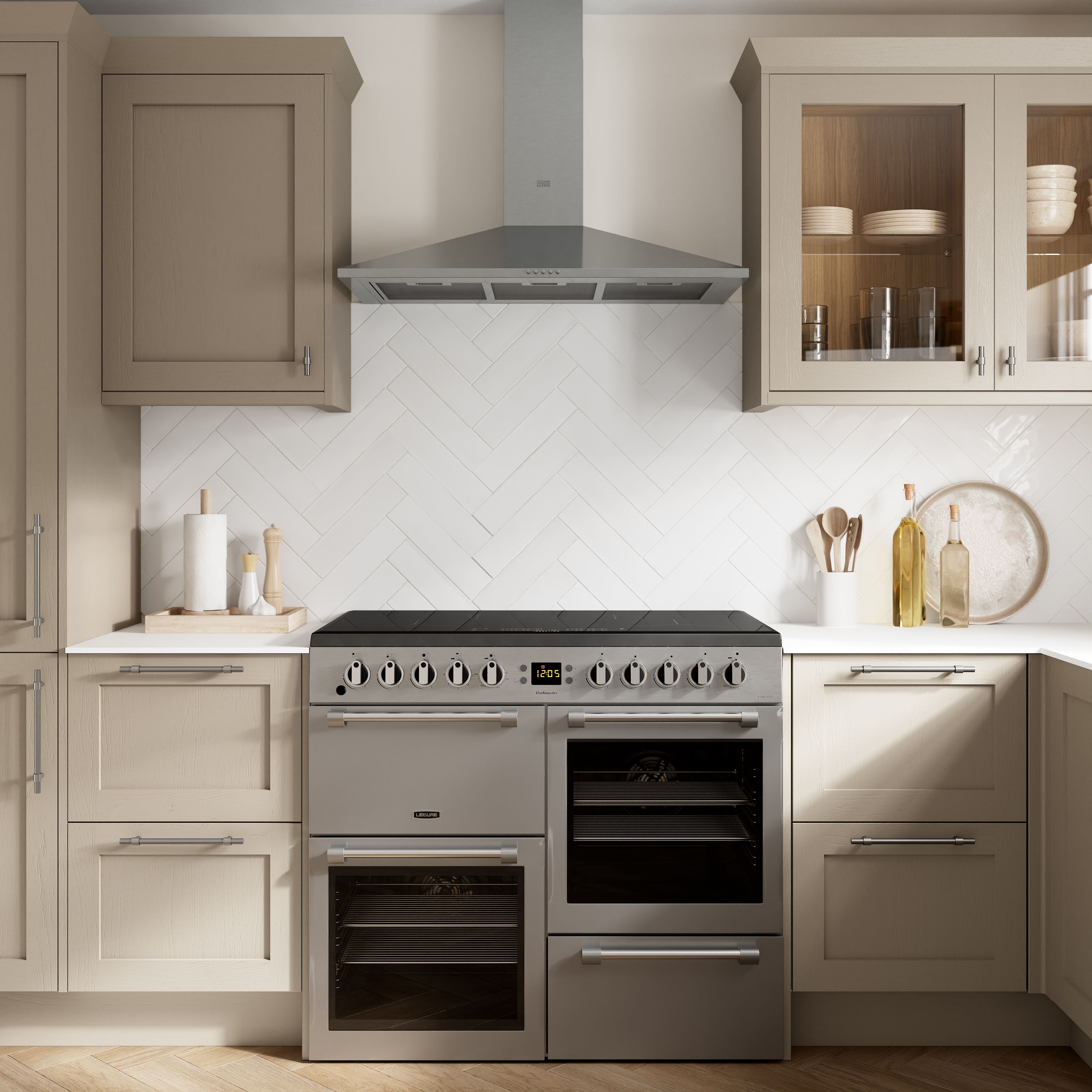 Cooke & Lewis CHS90 Stainless steel Chimney Cooker hood (W)90cm - Brushed inox stainless steel effect