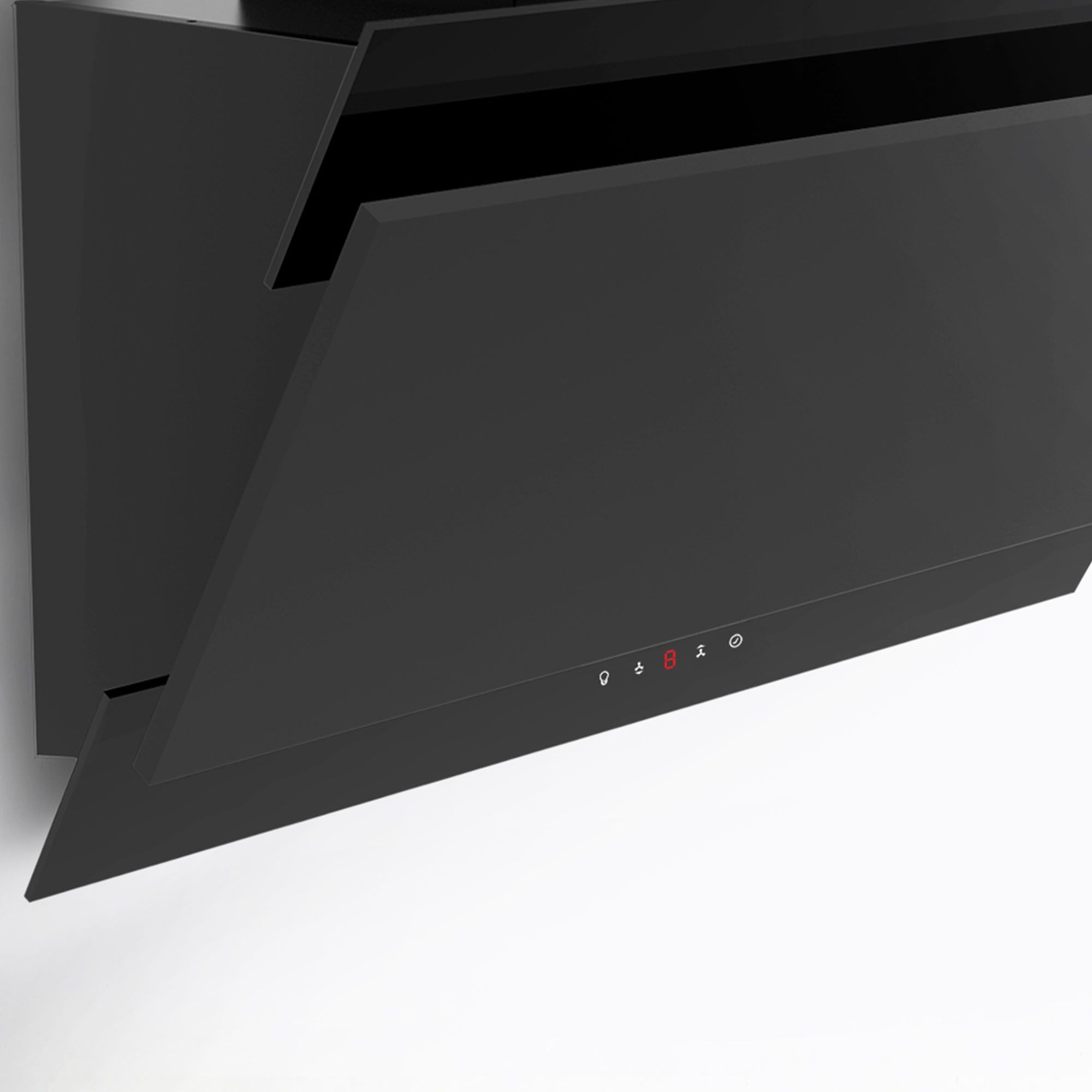 Cooke & Lewis CL60AGHRF Black Metal Angled Cooker hood, (W)60cm