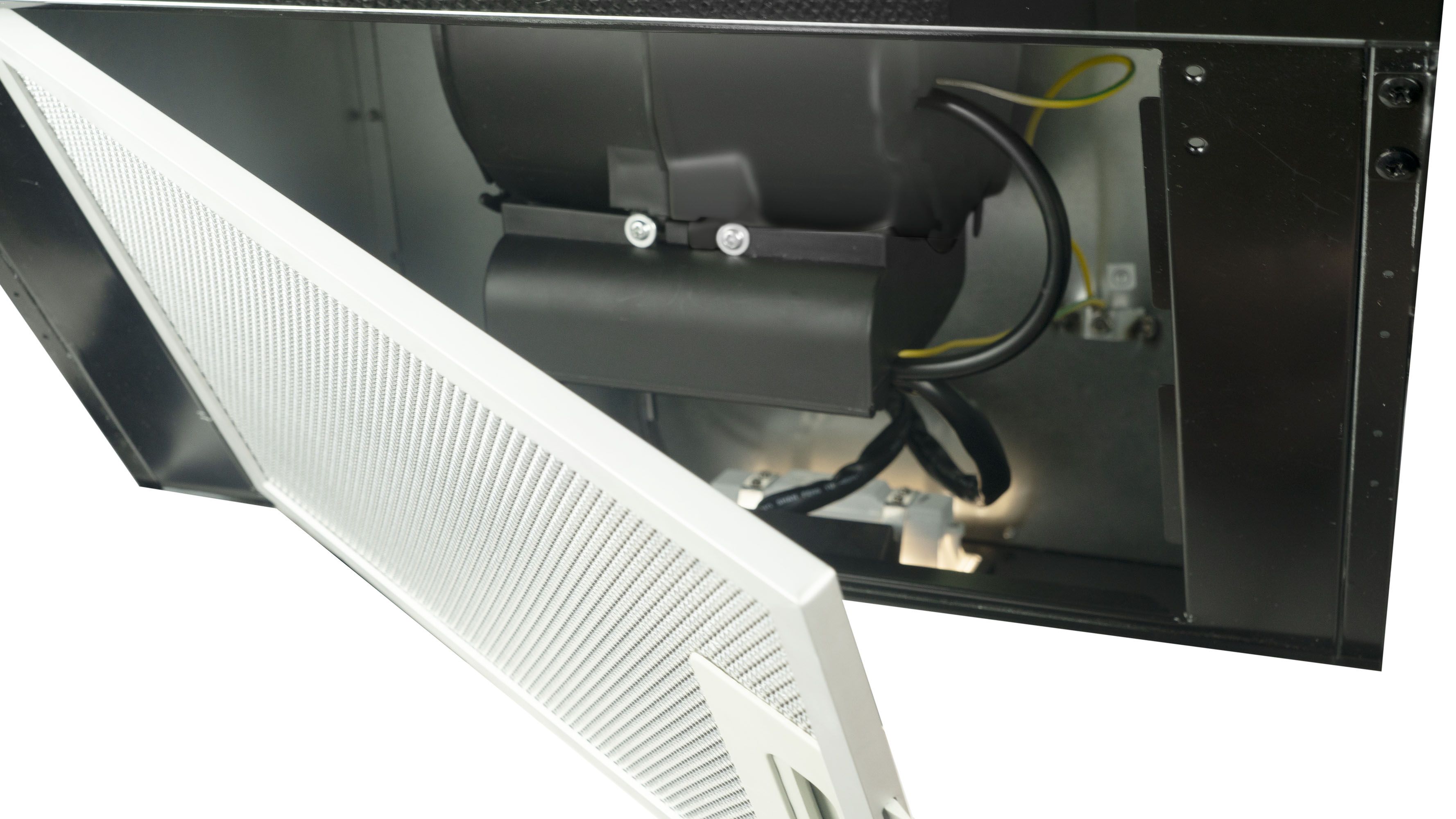 Cooke & Lewis CL60AGHRF Black Metal Angled Cooker hood, (W)60cm