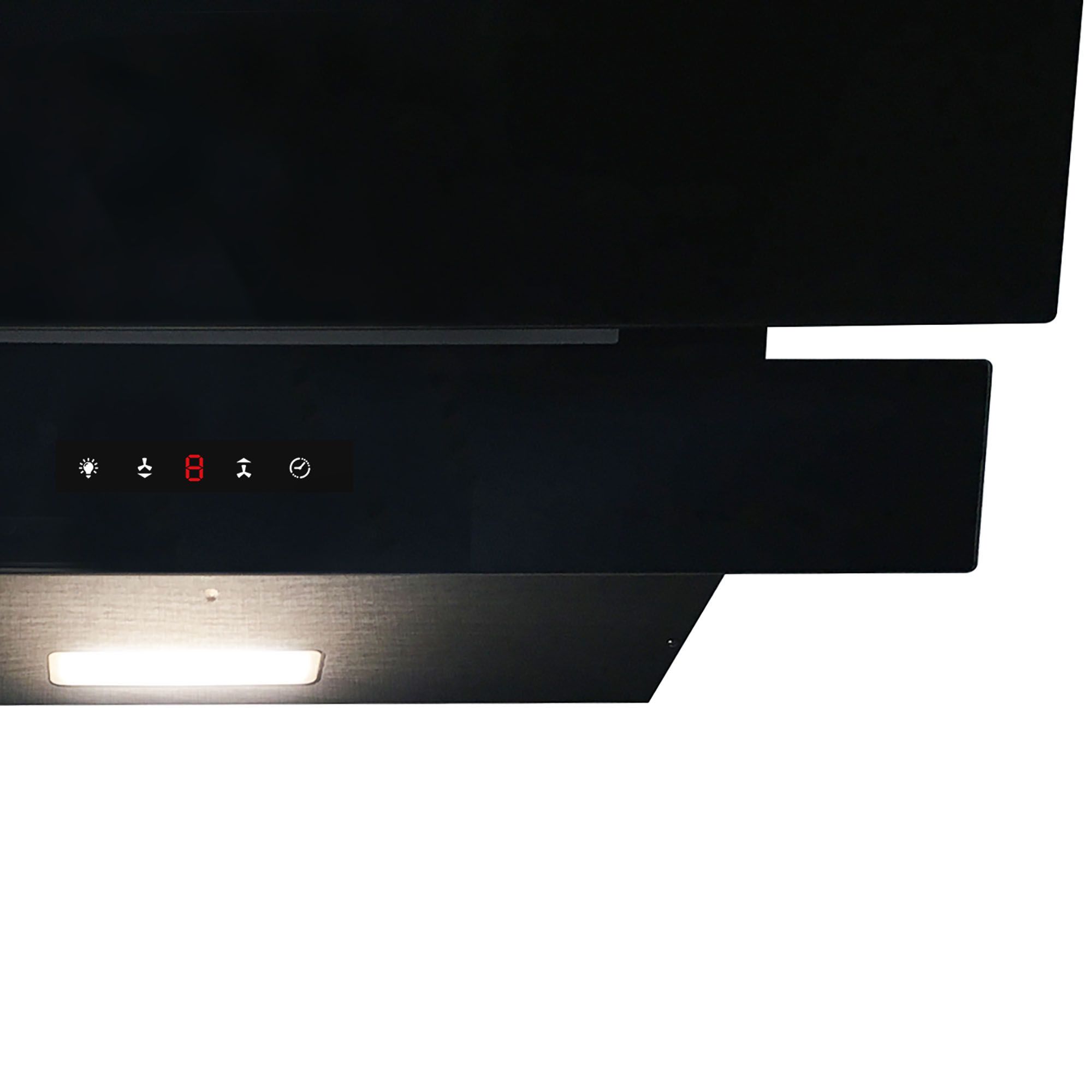 Cooke & Lewis CL60AGHRF Black Metal Angled Cooker hood, (W)60cm