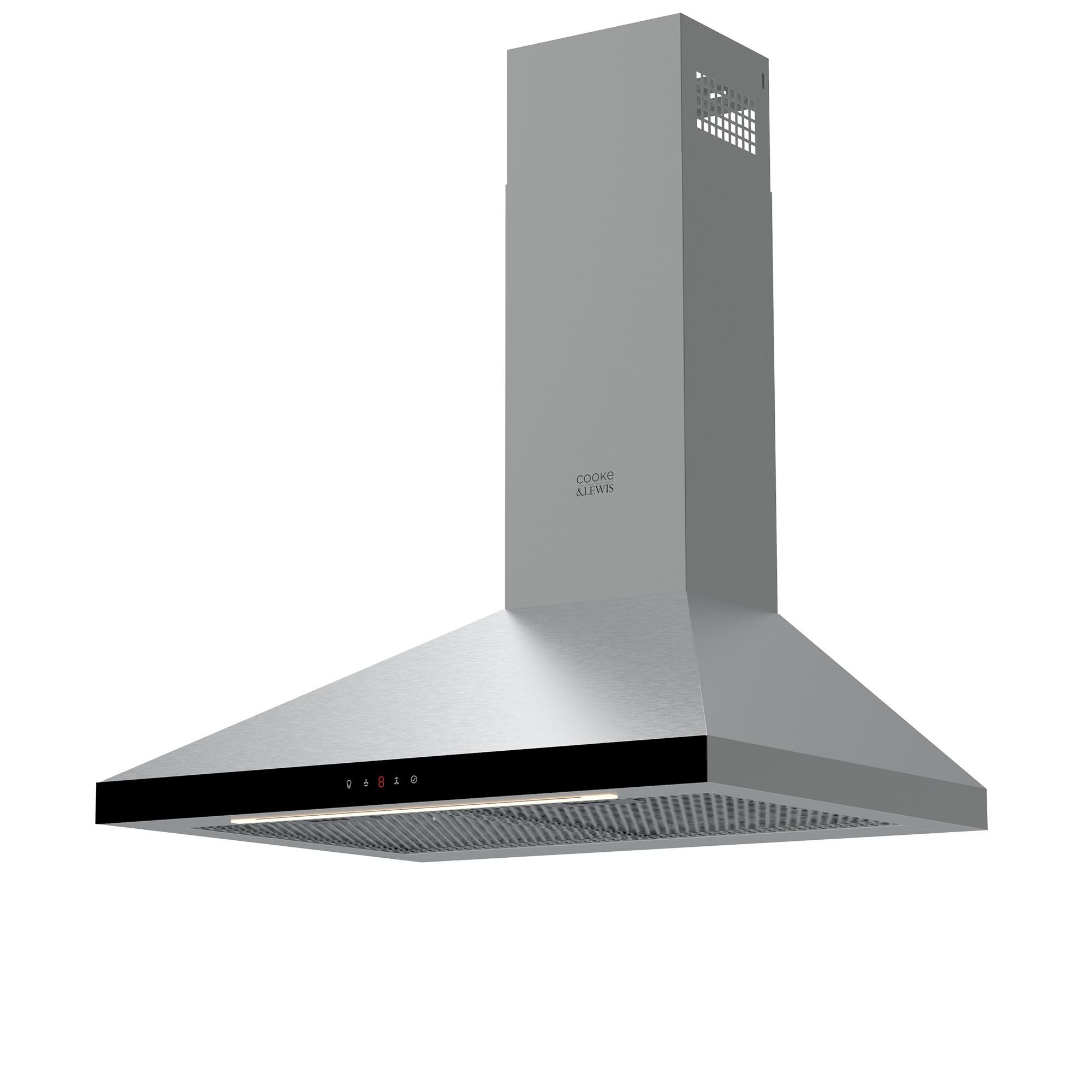 Cooke & Lewis CL60CHRF Mild steel Chimney Cooker hood, (W)60cm