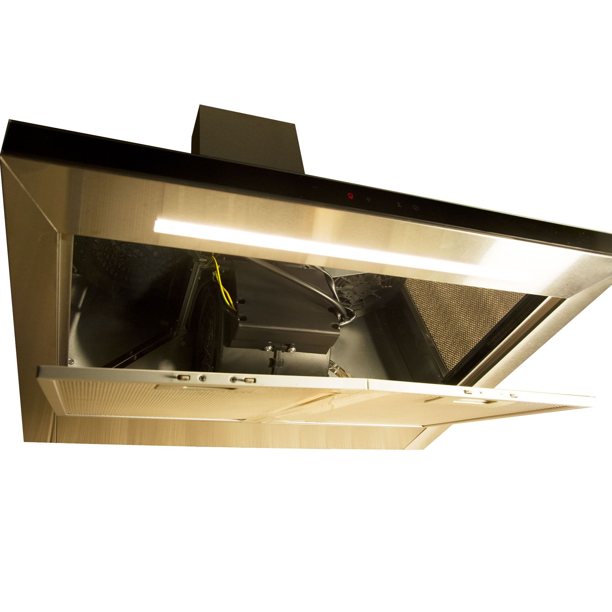 Cooke & Lewis CL60CHRF Mild steel Chimney Cooker hood, (W)60cm