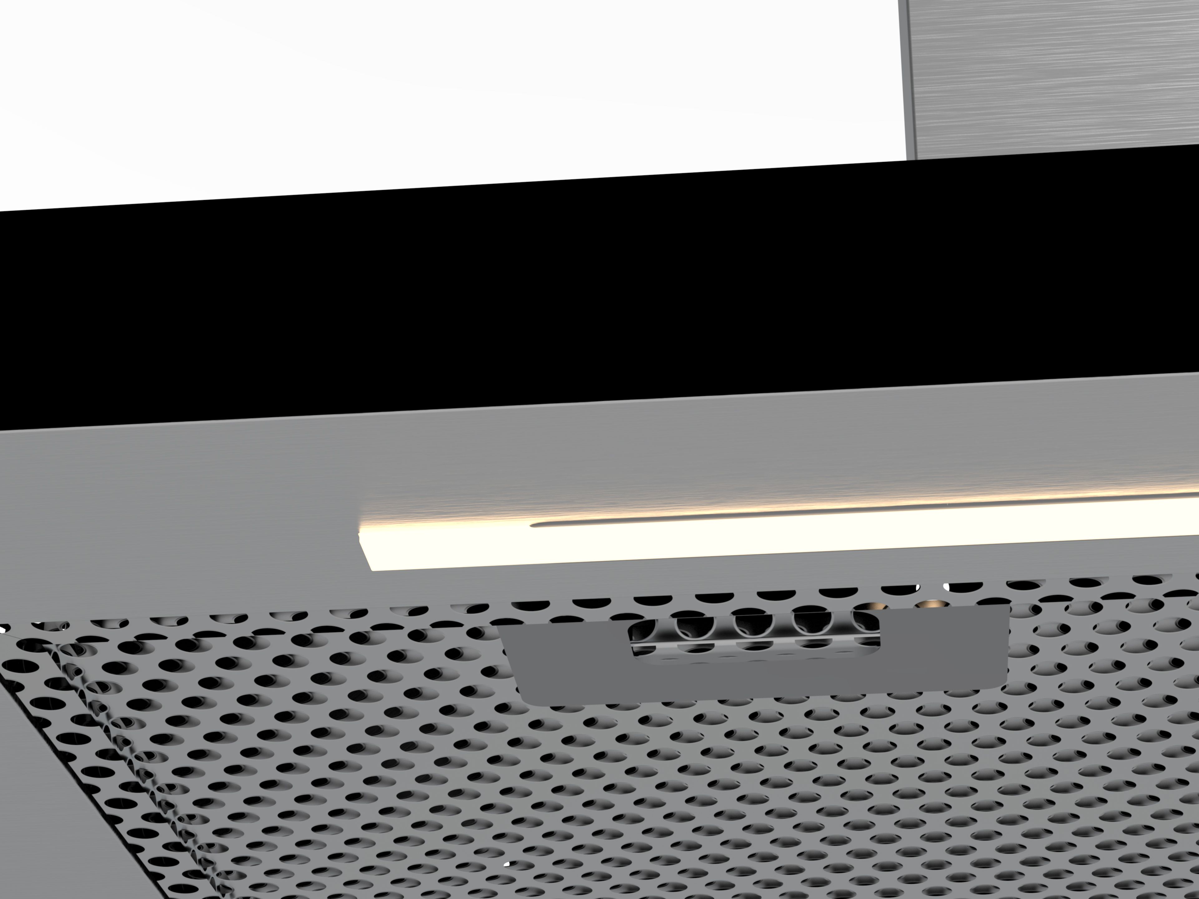 Cooke & Lewis CL60CHRF Mild steel Chimney Cooker hood, (W)60cm