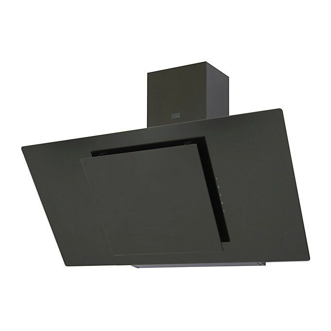 White angled deals cooker hood 90cm