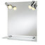 Cooke & Lewis Clarach Rectangular Illuminated Frameless Bathroom mirror (H)600mm (W)500mm