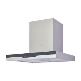 Cooke & Lewis CLBHS60 Black Glass Box Cooker hood, (W)60cm