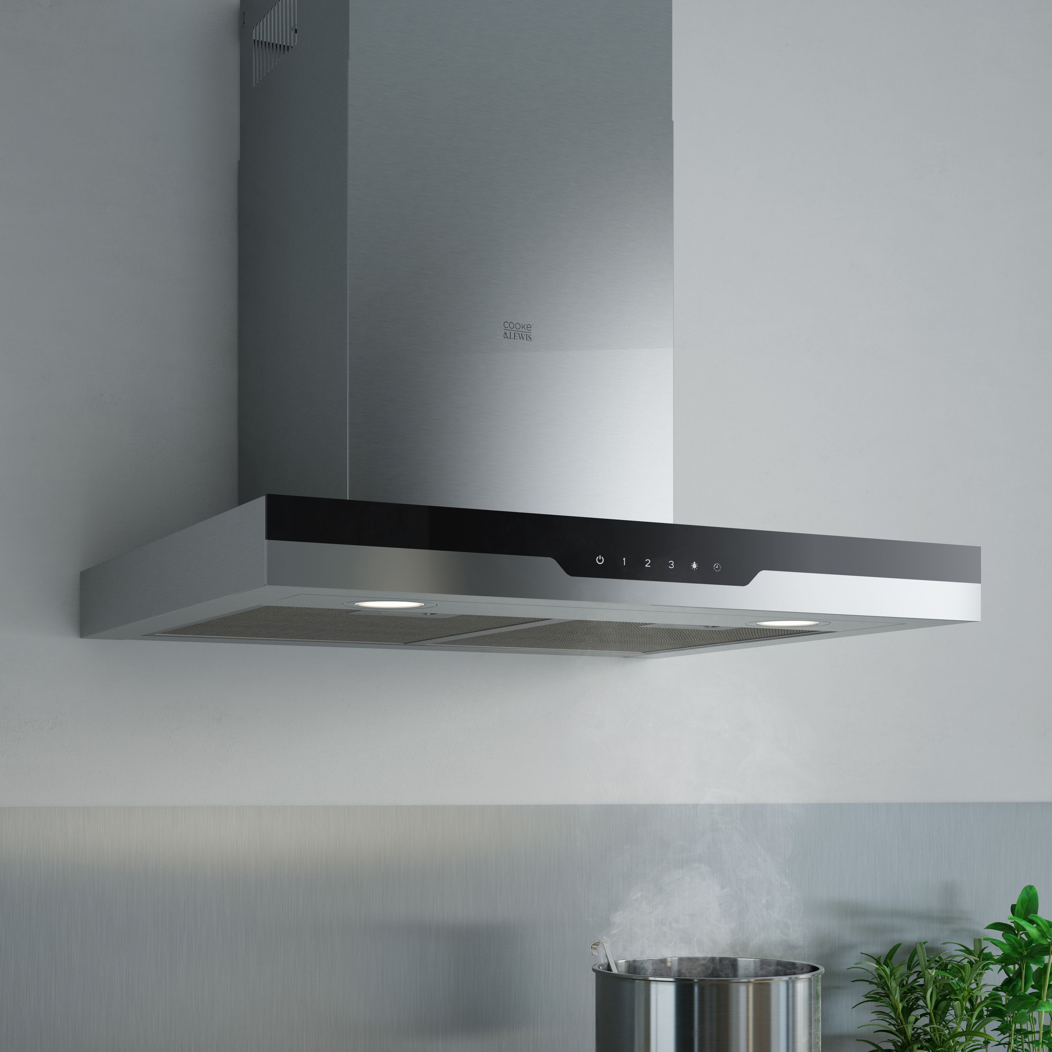 Cooke & Lewis CLBHS60 Stainless steel Box Cooker hood (W)60cm