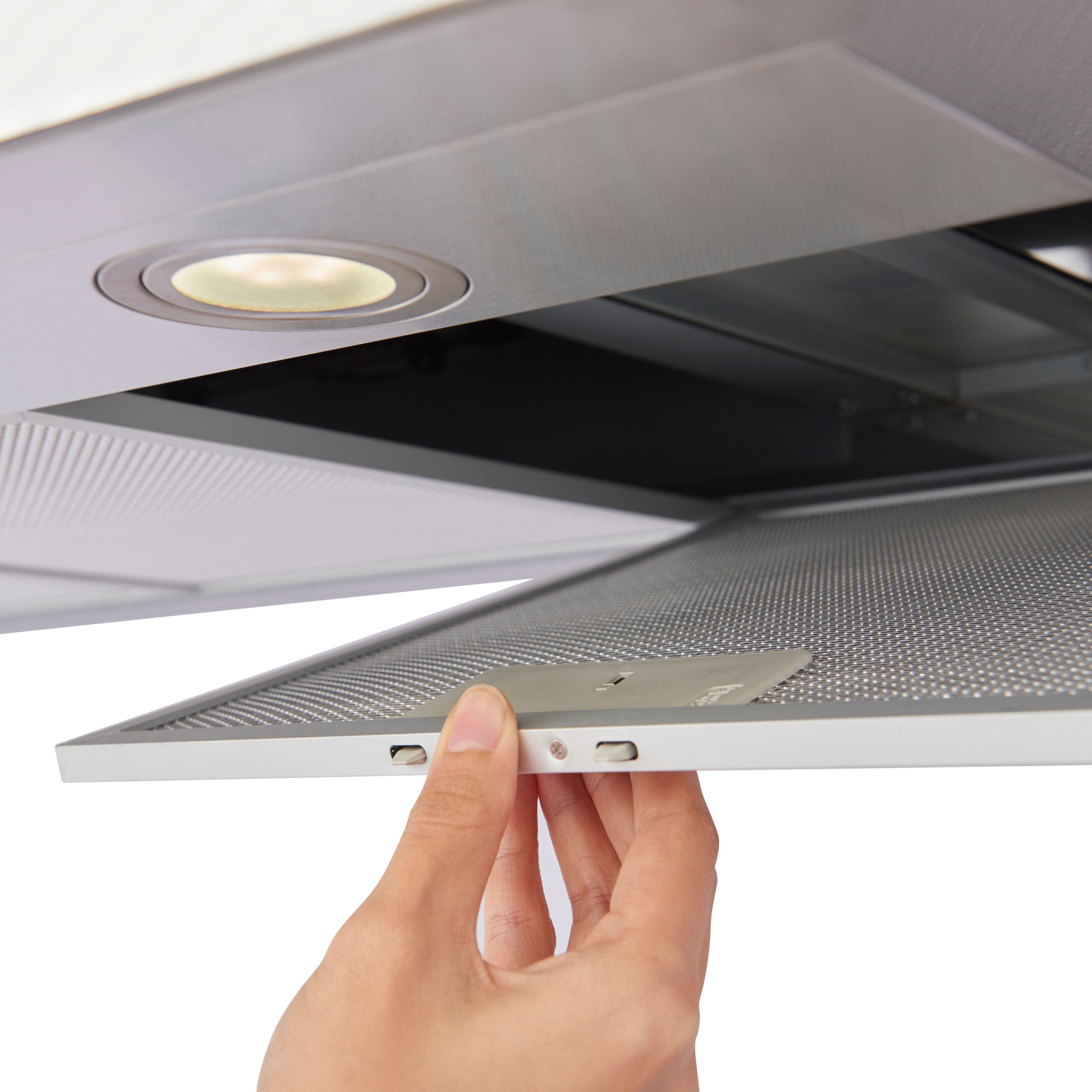 Cooke & Lewis CLBHS90 Stainless steel Box Cooker hood, (W)90cm