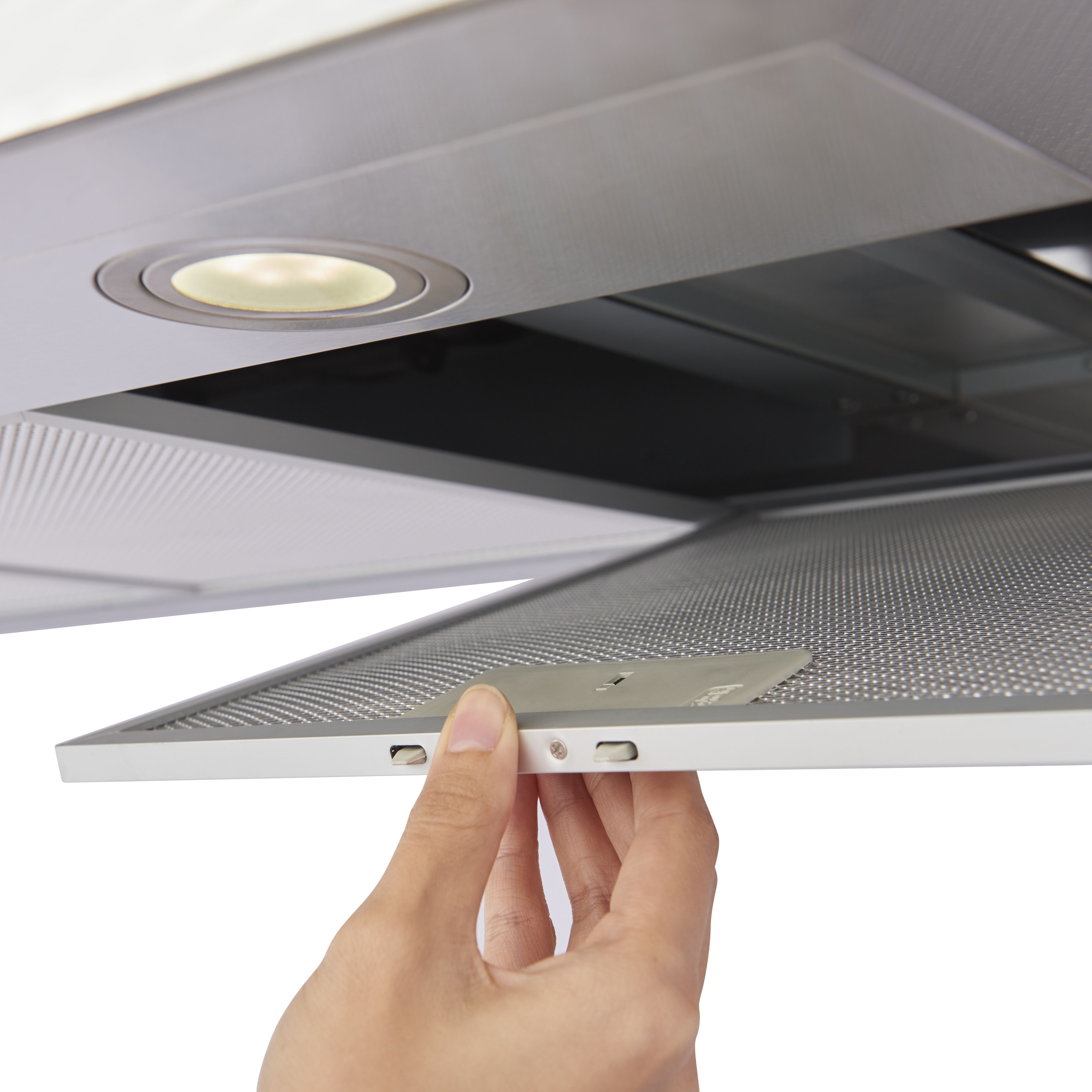 Cooke & Lewis CLBHS90 Stainless steel Box Cooker hood, (W)90cm