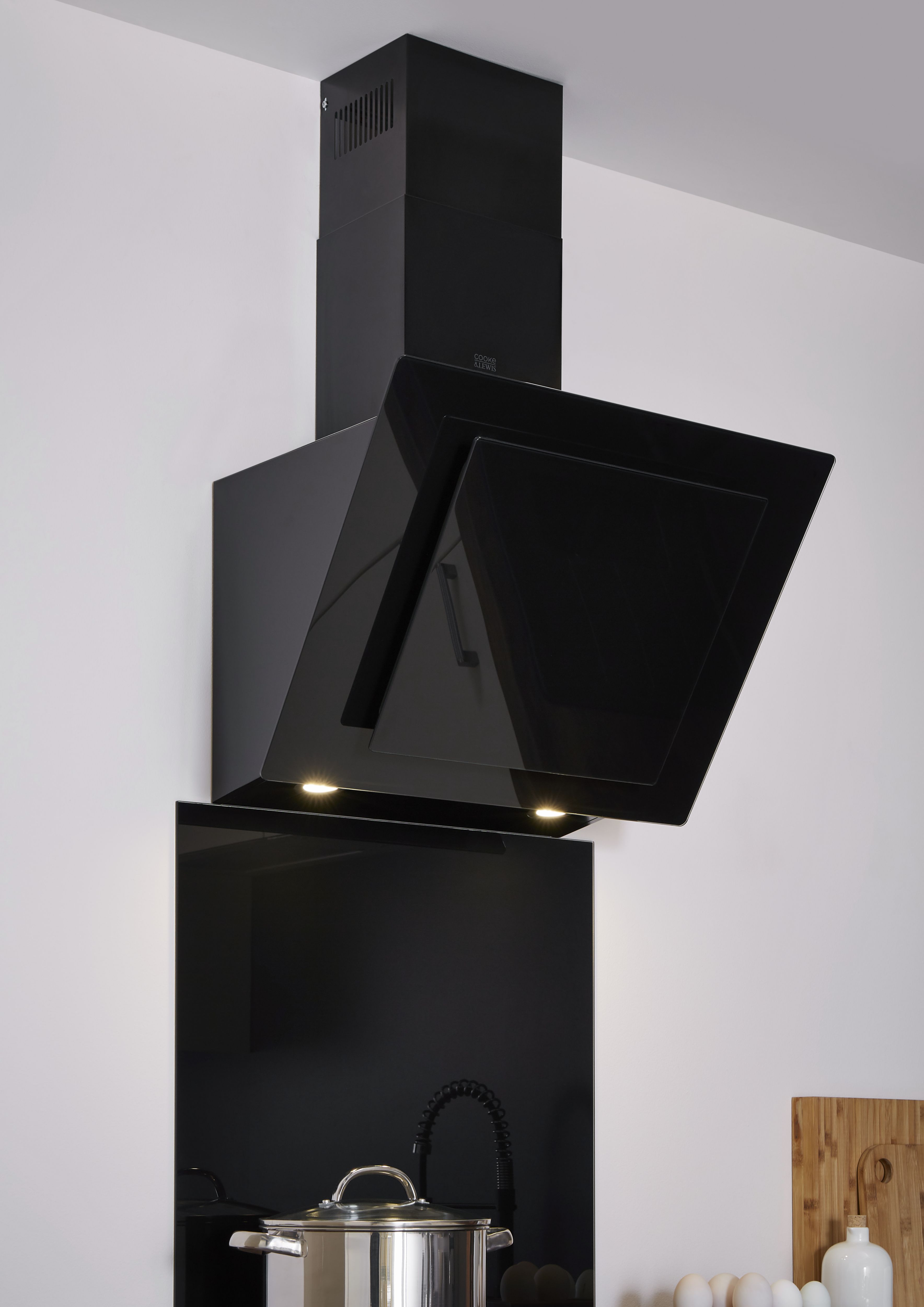 Cooke & Lewis CLBHS90 Stainless steel Box Cooker hood, (W)90cm
