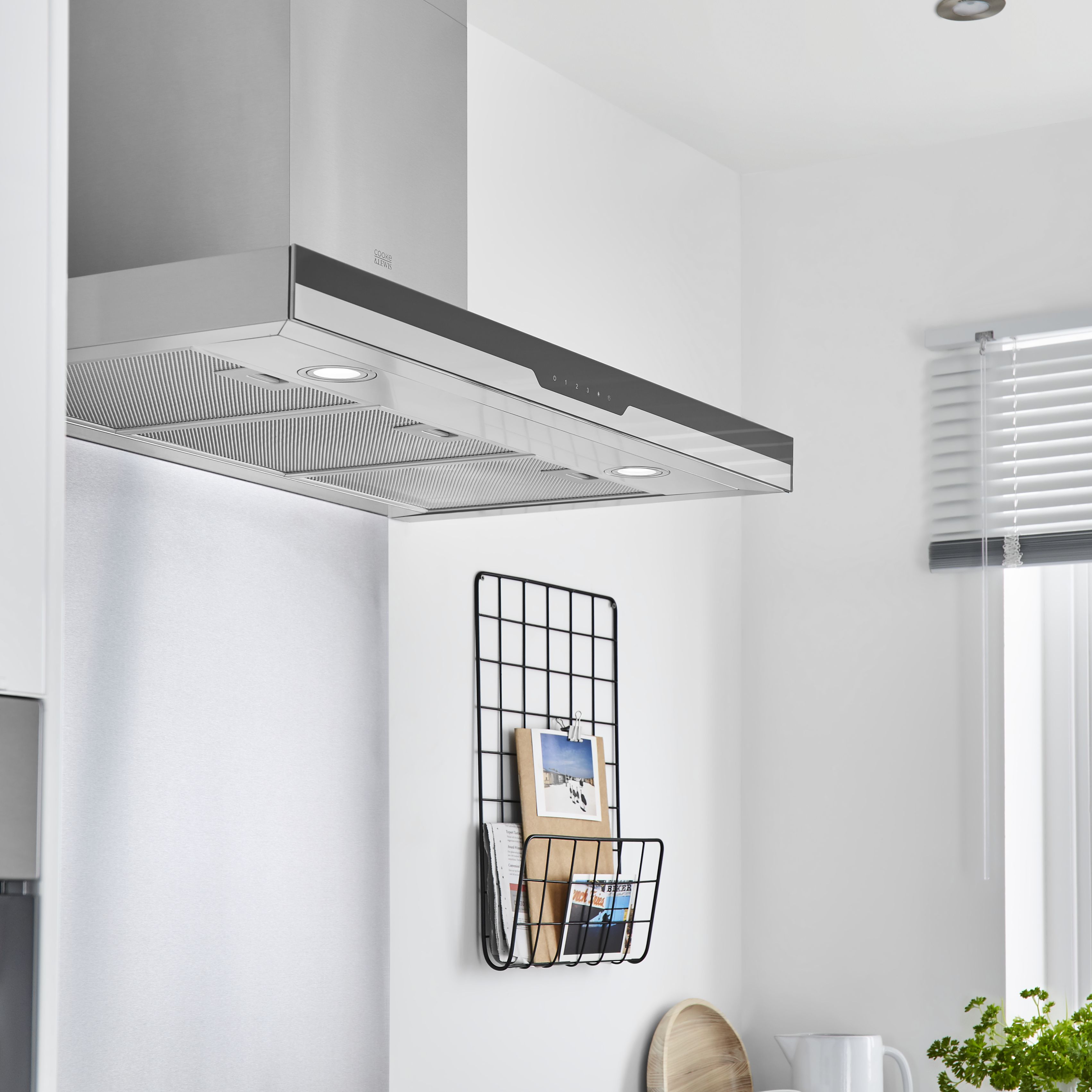 Cooke & Lewis CLBHS90 Stainless steel Box Cooker hood, (W)90cm