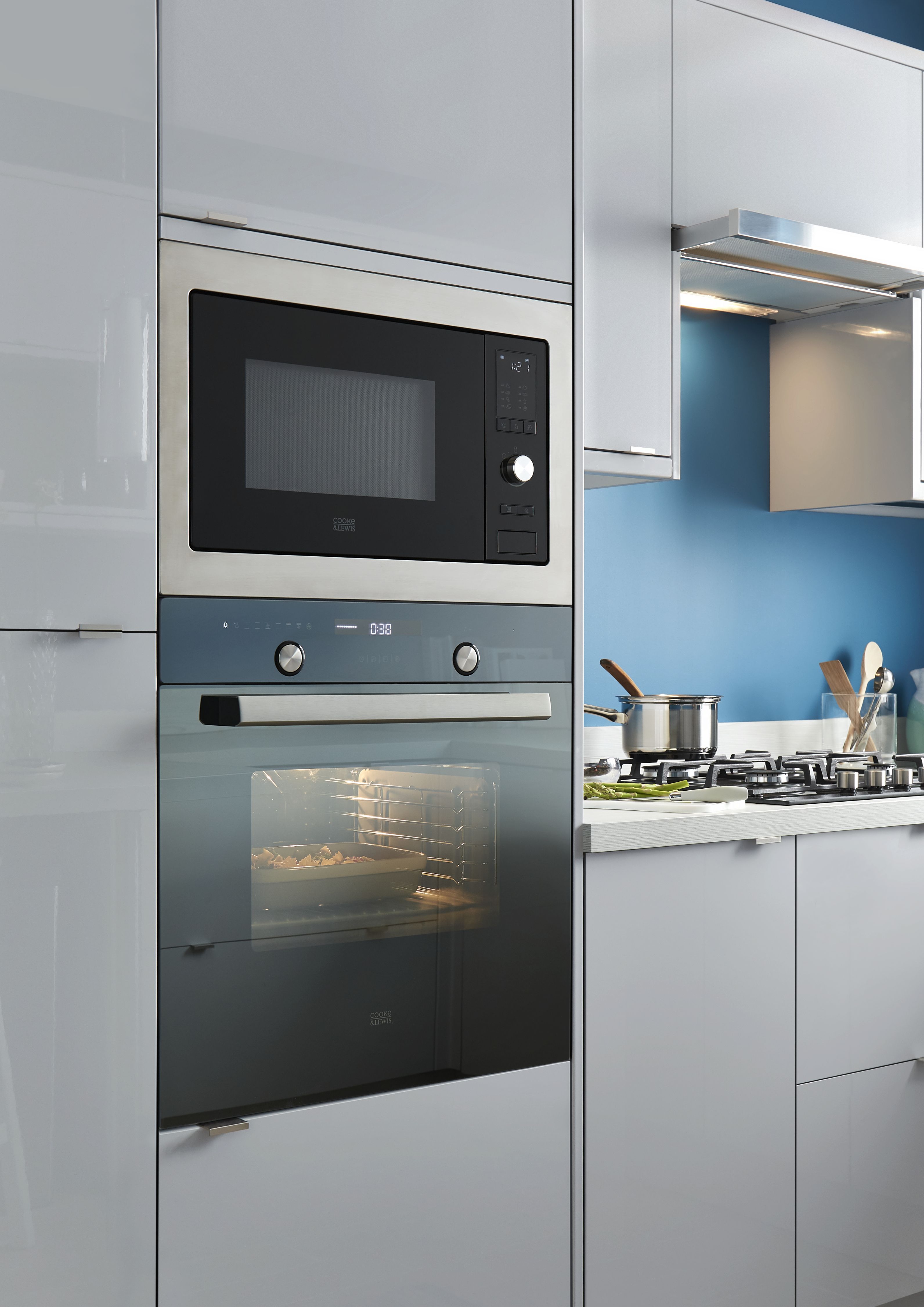 Cooke Lewis CLBIMW34LUK Built in Combination microwave Gloss black