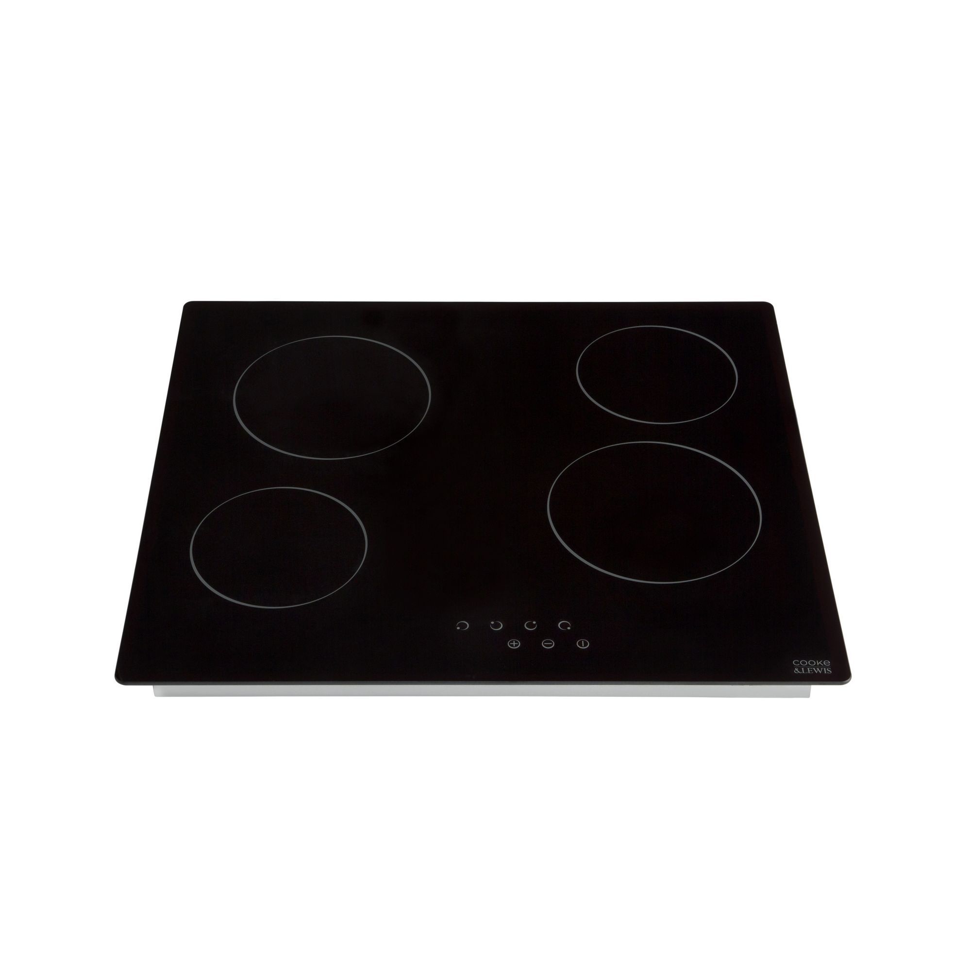 Cooke & Lewis CLCER60A 4 Zone Black Glass Ceramic Hob, (W)590mm | DIY ...