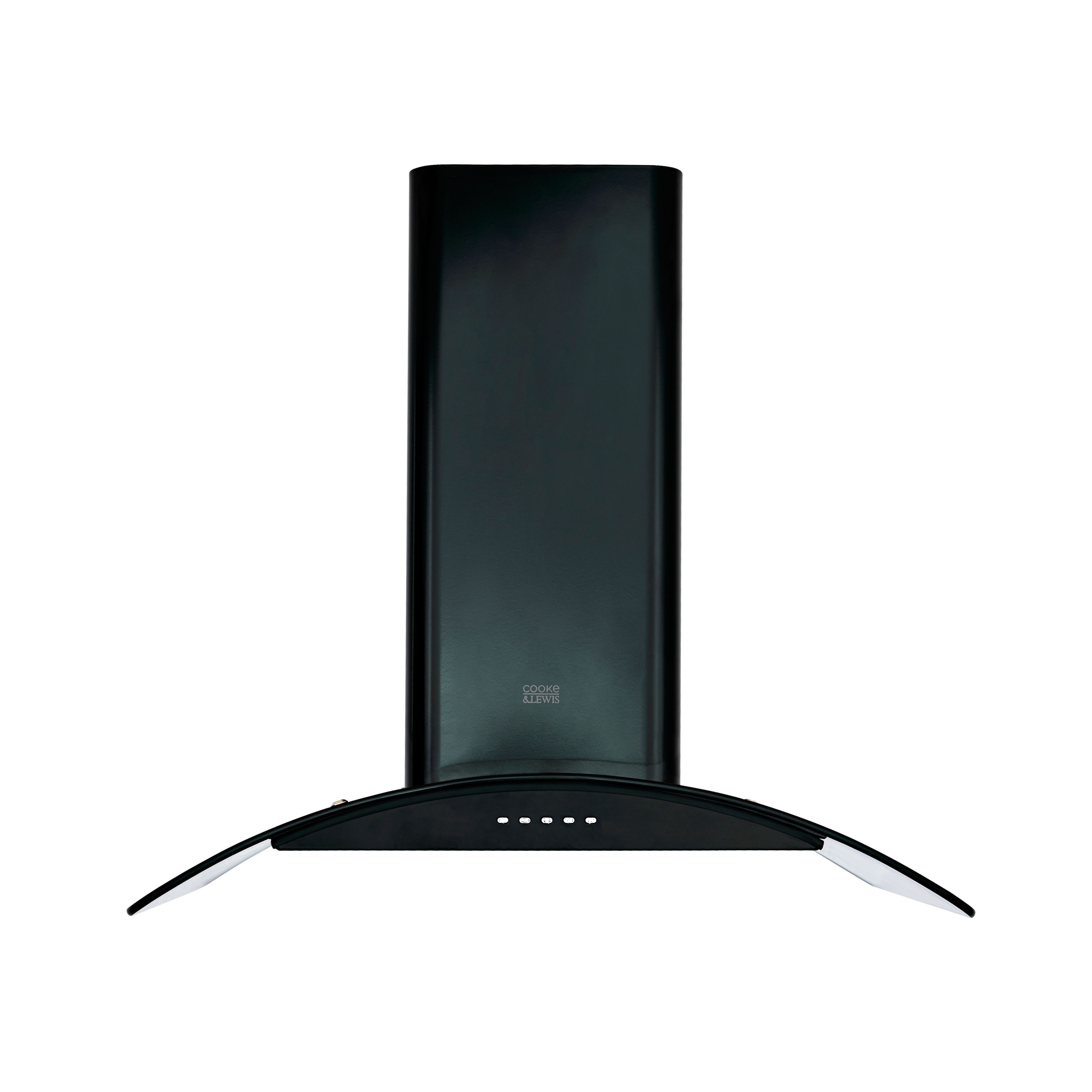 Cooke & Lewis CLCGB60 Glass Curved Cooker hood (W)60cm - Black