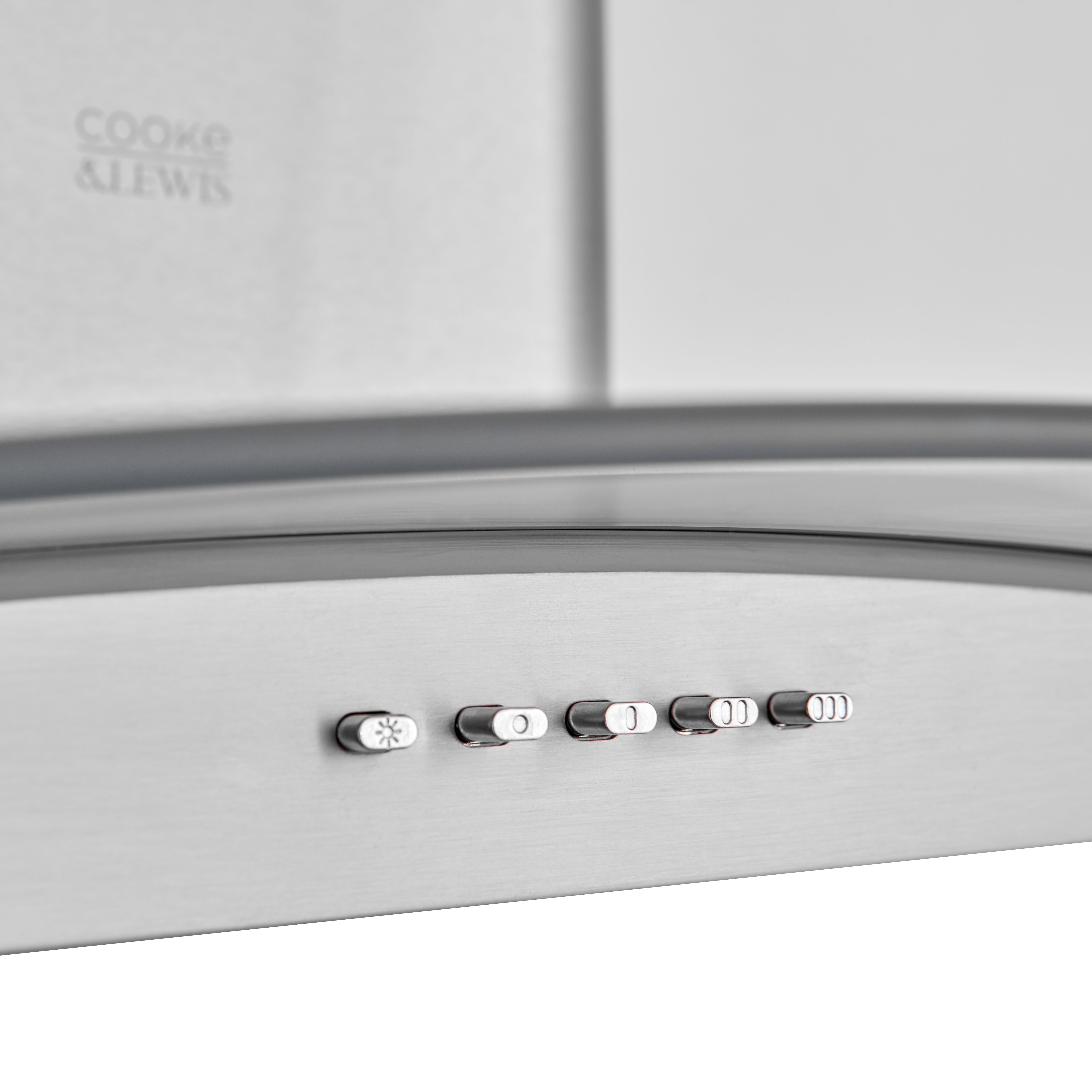 Cooke & Lewis CLCGB90 Steel Curved Cooker hood (W)90cm - Black