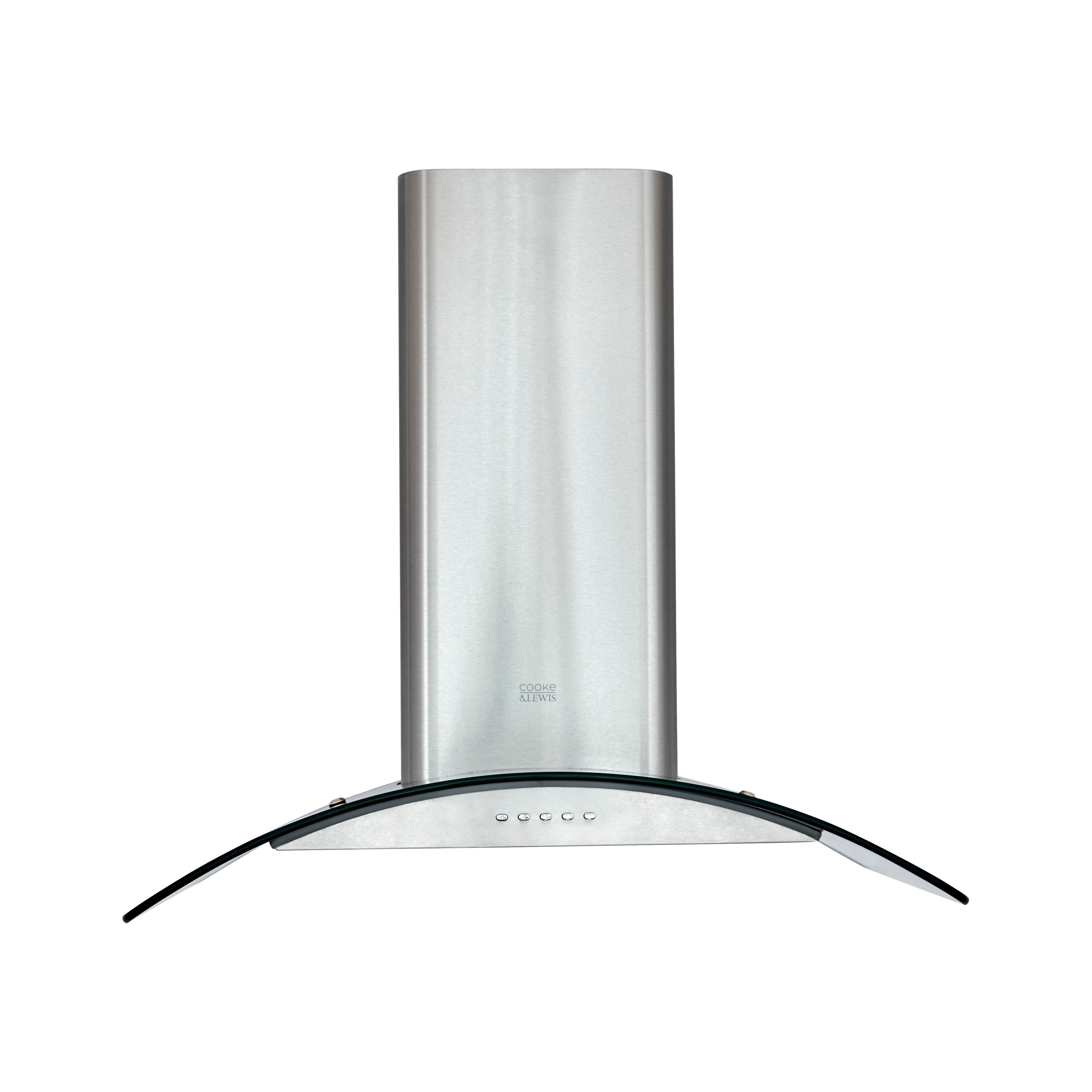 Cooke & Lewis CLCGS60 Stainless steel Curved Cooker hood (W)60cm - Brushed inox stainless steel effect